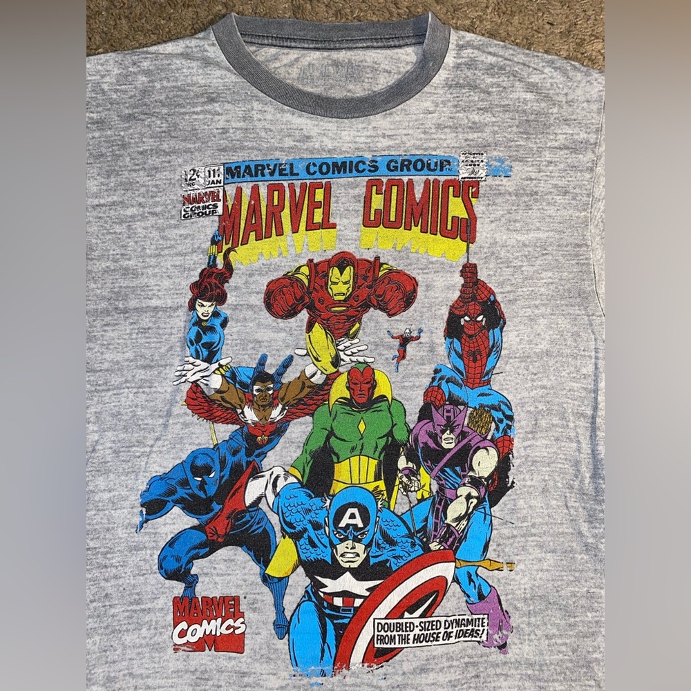 Marvel Comics Civil War Avengers Graphic T-Shirt Thin Lightweight Gray Size M L
